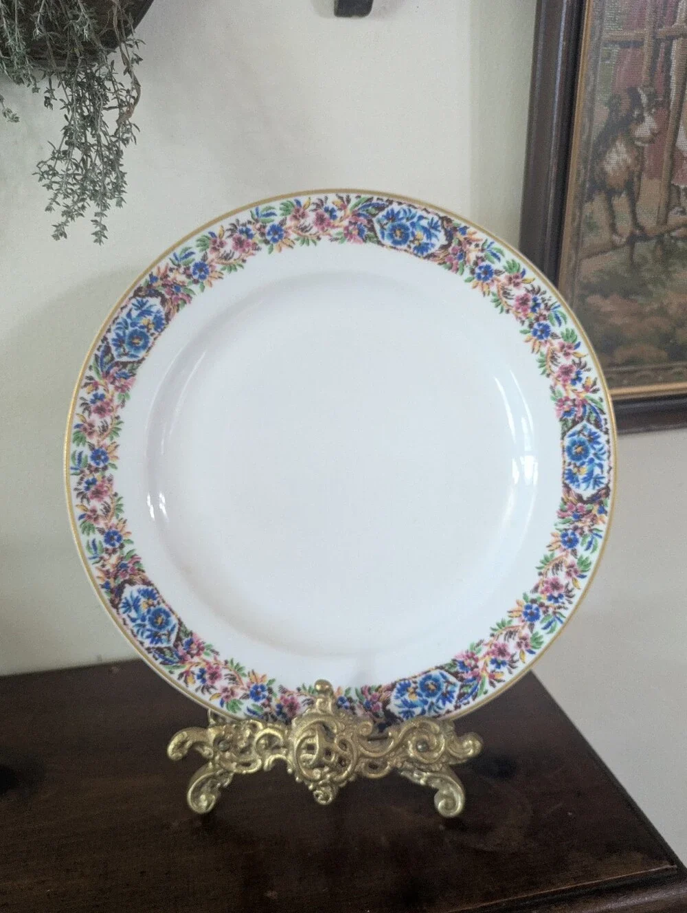 Antique Charles Ahrenfeldt Limoges France Floral Dinner Plate - 34165 Haviland